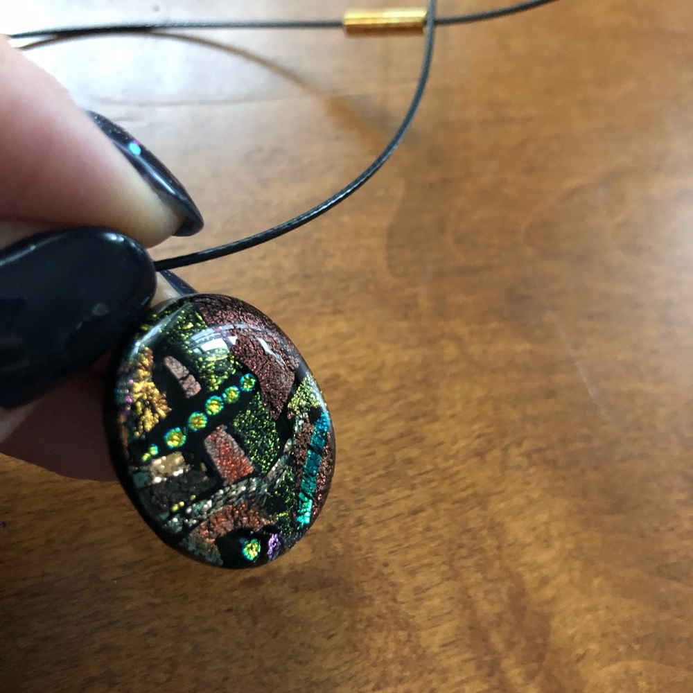 NWOT Glass-blown necklace